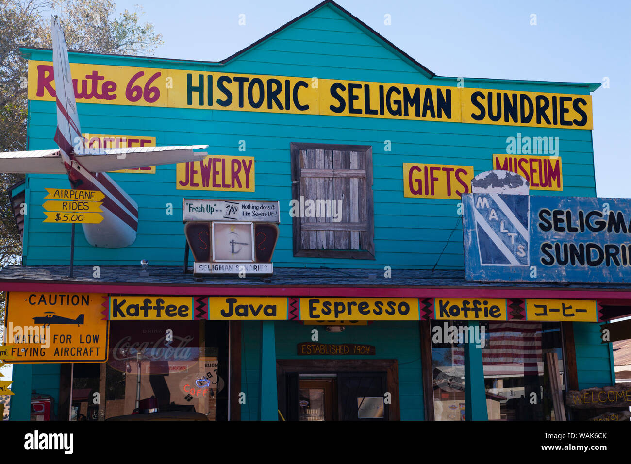 Seligman sur la route 66 en Arizona Banque D'Images