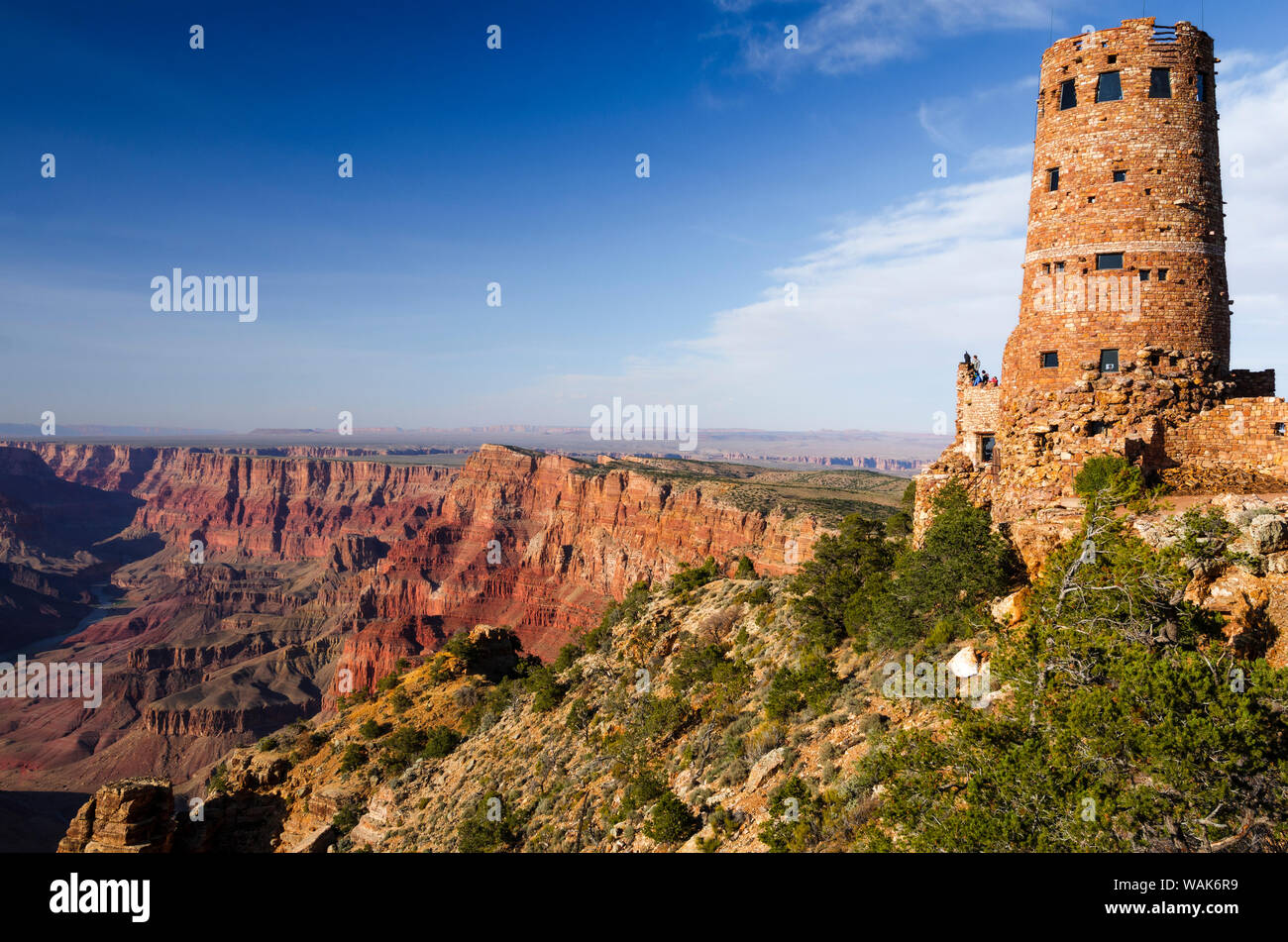 La Desert View Watchtower, le Parc National du Grand Canyon, Arizona, USA. (Usage éditorial uniquement) Banque D'Images