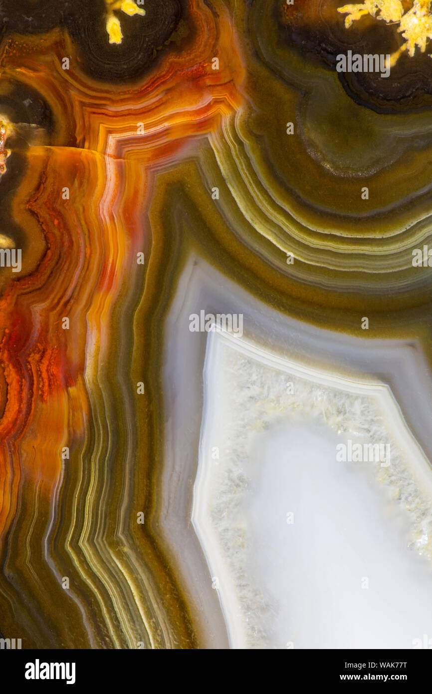 Close-up d'agates rubanées Banque D'Images