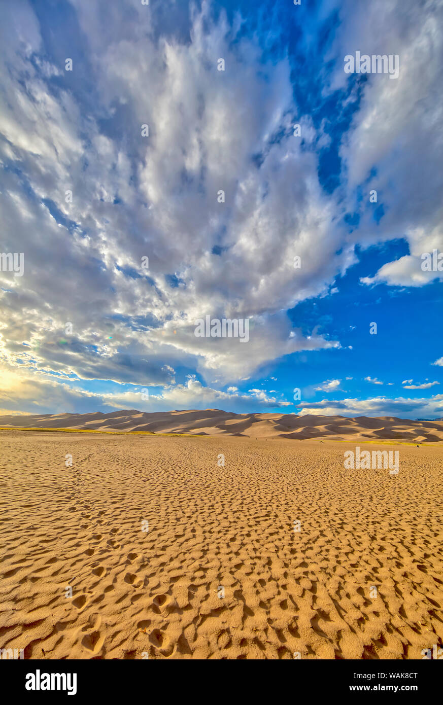 USA, Colorado, Great Sand Dunes National Park and Preserve. Désert et dunes de sable. En tant que crédit : Fred Seigneur / Jaynes Gallery / DanitaDelimont.com Banque D'Images