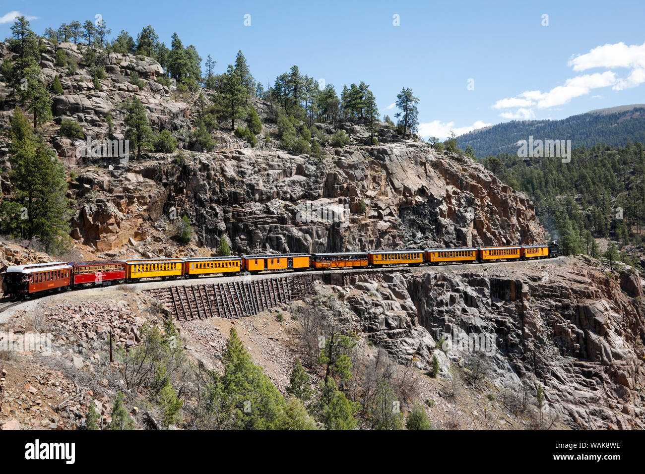 Durango, Colorado, USA. Durango and Silverton Narrow Gauge train, gare et musée Banque D'Images