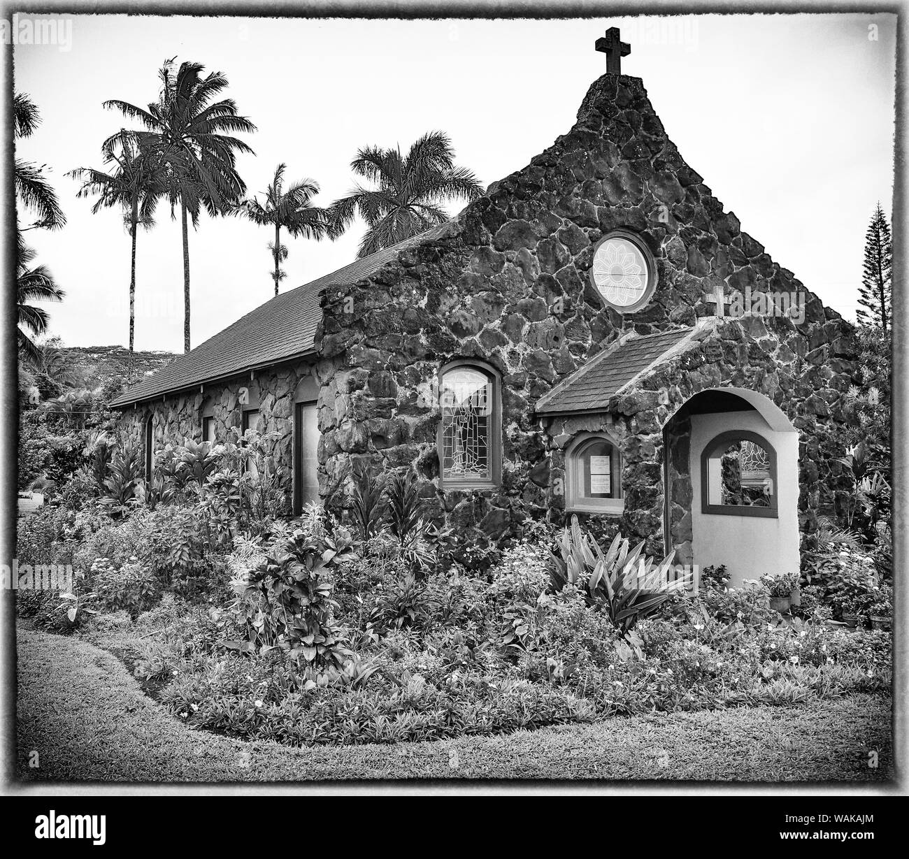 Kauai, Hawaii. Mémorial du Christ Episcopal Church près de Kilauea Banque D'Images