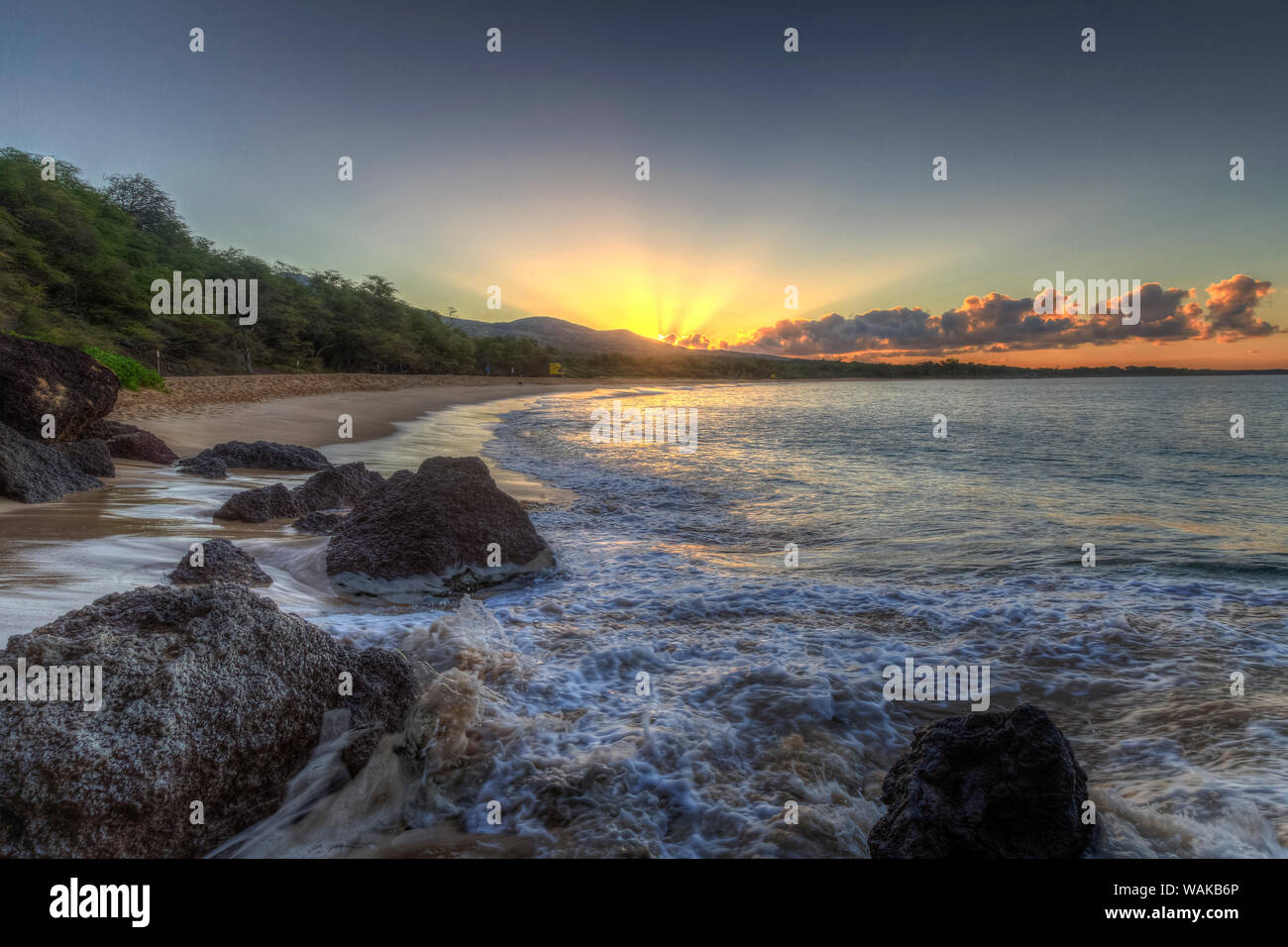 Big Beach Park, Makena, Maui, Hawaii, USA Banque D'Images