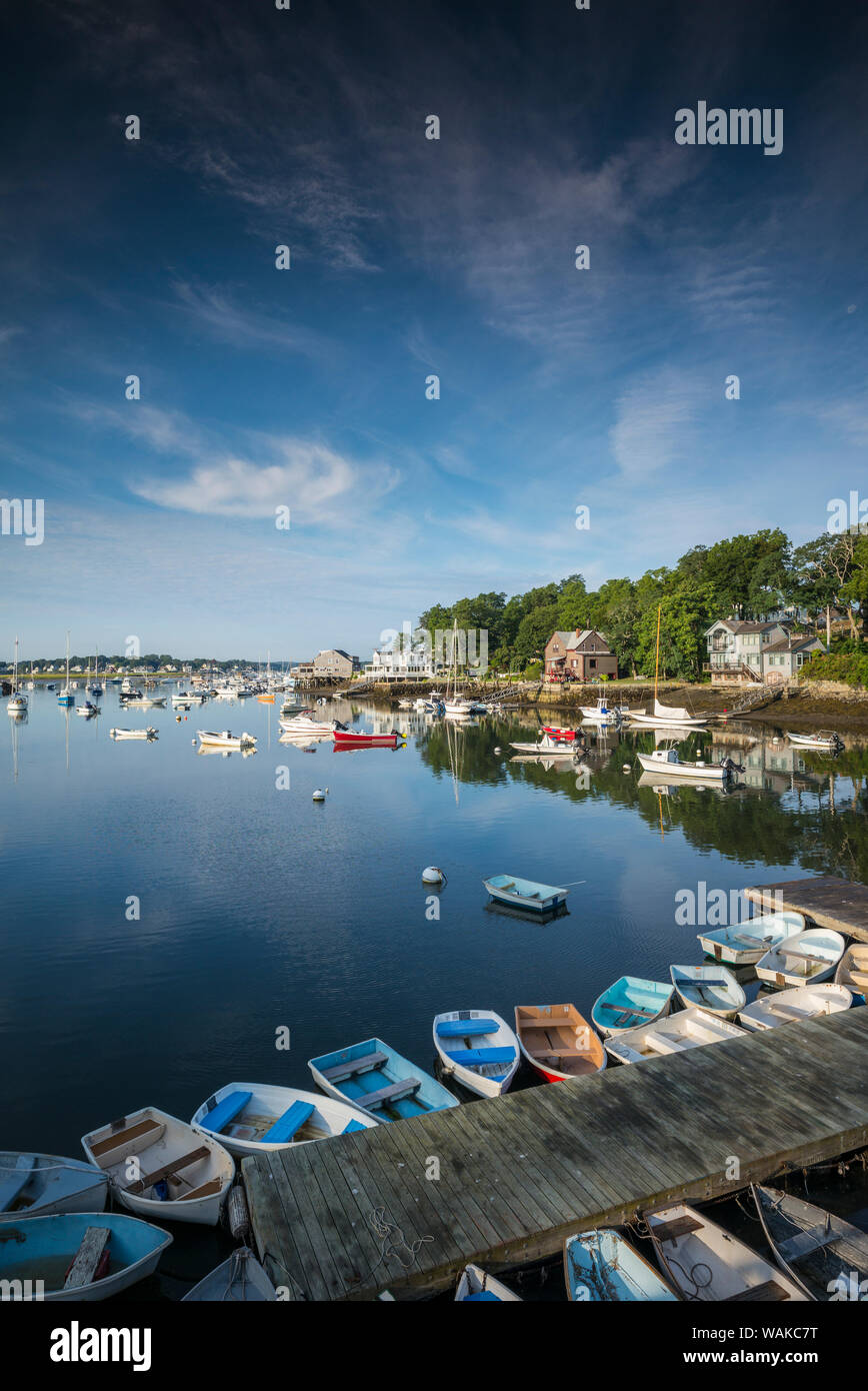 USA, Massachusetts, Cape Ann, Annisquam. Lobster Cove bateaux Banque D'Images