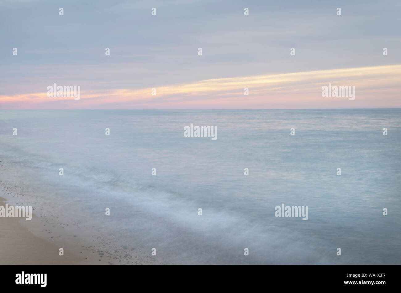 Le lac Supérieur vu de la plage à Whitefish Point, partie supérieure de la péninsule, au Michigan Banque D'Images