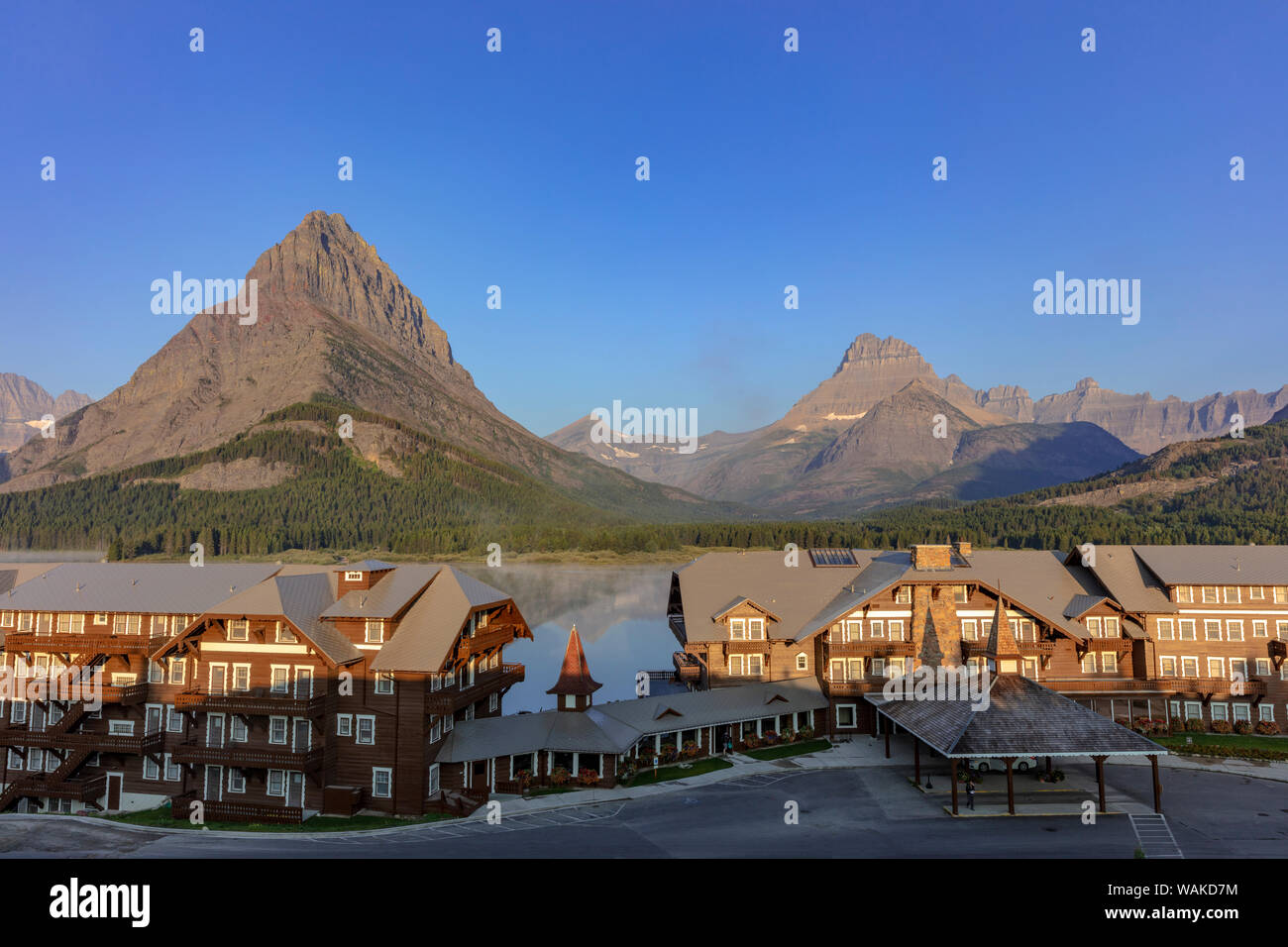 Beaucoup d'hôtels à Glacier Glacier National Park, Montana, USA Banque D'Images