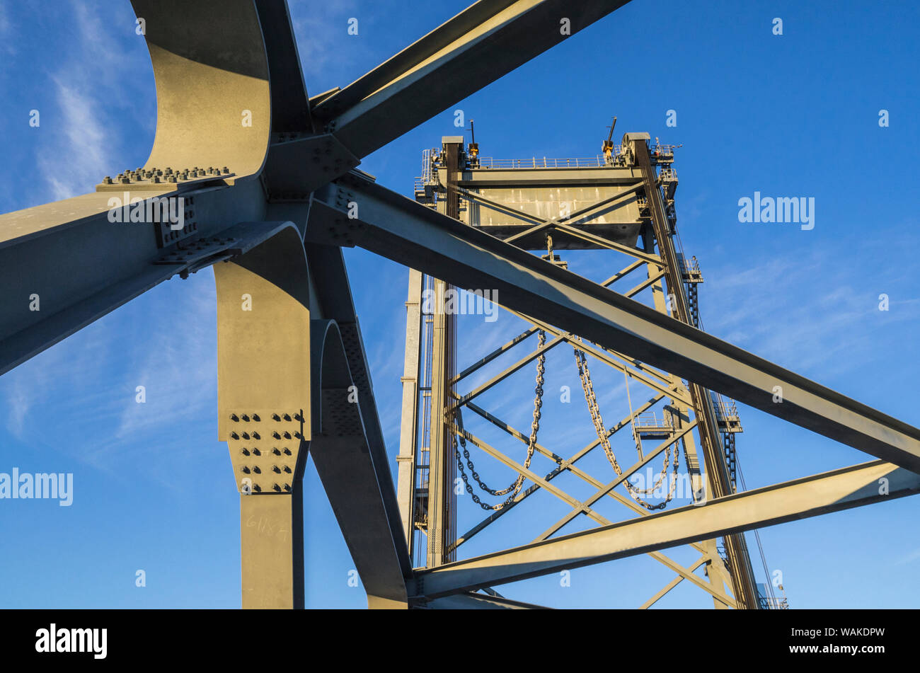 USA, New Hampshire, Portsmouth. Memorial Bridge Banque D'Images