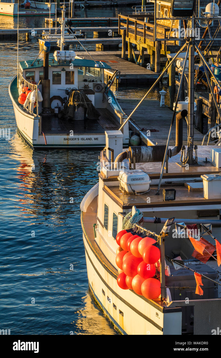 USA, New Hampshire, Portsmouth. Bateaux de pêche Banque D'Images