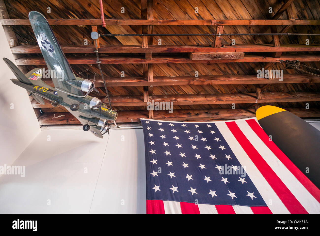 USA (New Jersey), Rio Grande. Naval Air Station Wildwood Aviation Museum, modèle de WW2 bombardier B-17 de l'époque (usage éditorial uniquement) Banque D'Images