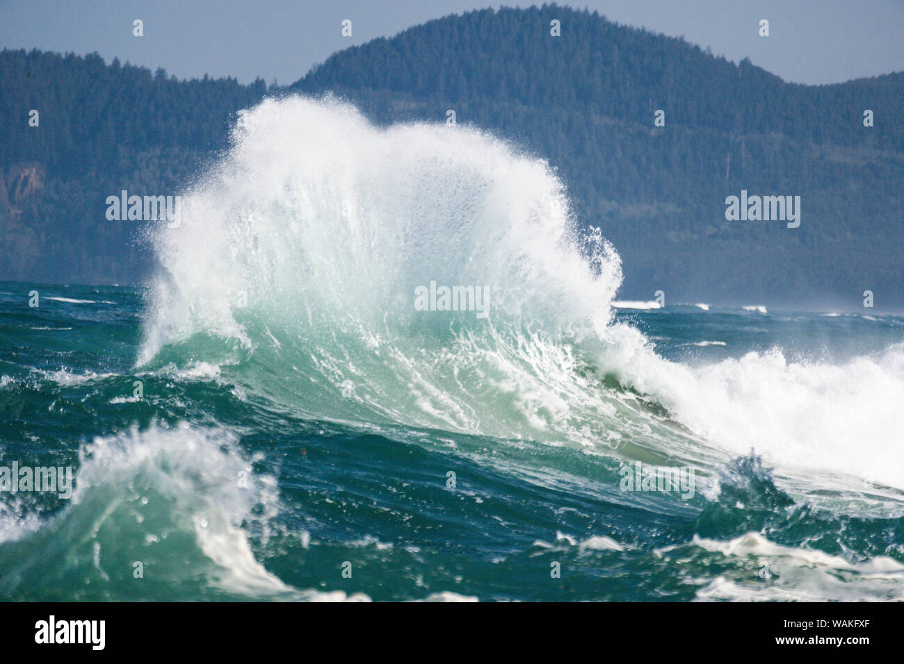 Tempête de printemps, vagues, Cape Kiwanda State Park, côte de l'Oregon, USA, la fin du printemps Banque D'Images