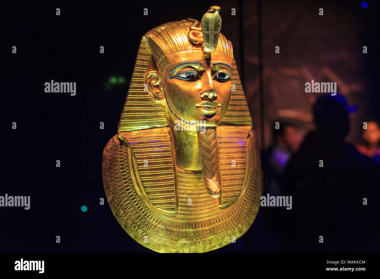 Le roi Toutankhamon, Le Golden King et grands Pharaons exposition, Seattle Center, l'État de Washington (usage éditorial uniquement) Banque D'Images