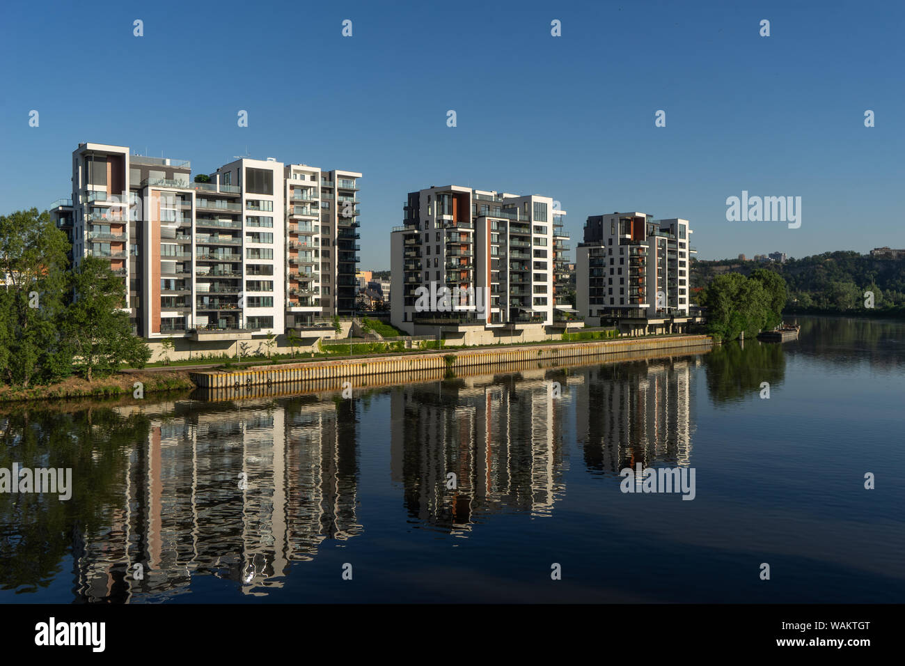 La vue sur le complexe Marina Island à Prague Holesovice district. (Photo/CTK Vaclav Zahorsky) Banque D'Images