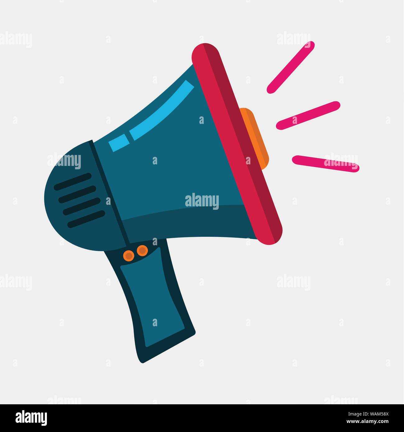 Megaphone icon concept de marketing numérique vector illustration Illustration de Vecteur