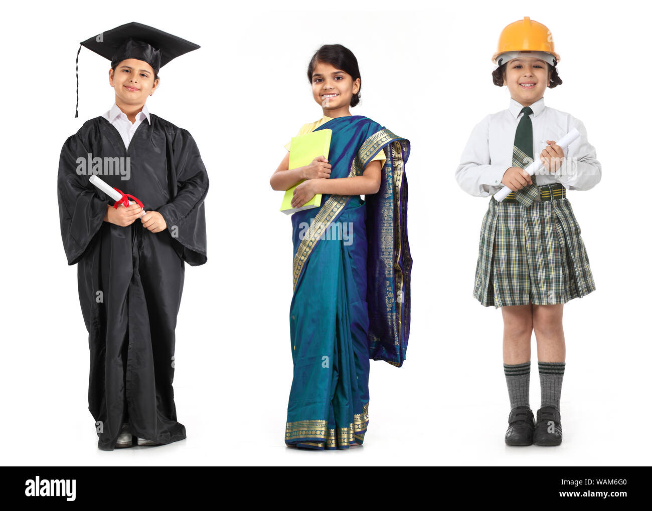 Les enfants s'immolant de différentes professions Banque D'Images