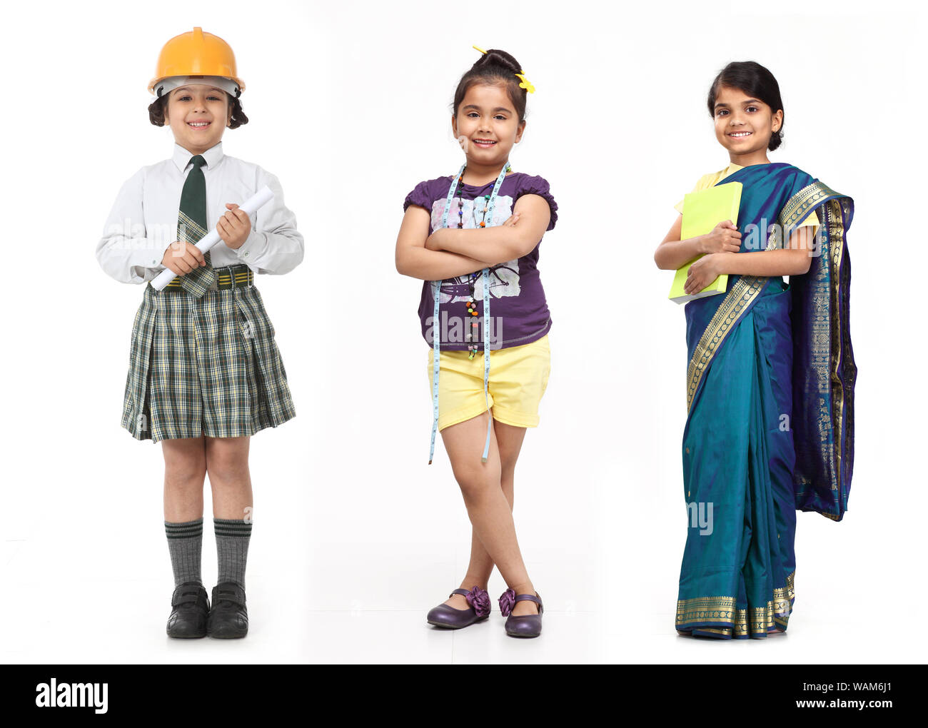 Les enfants s'immolant de différentes professions Banque D'Images