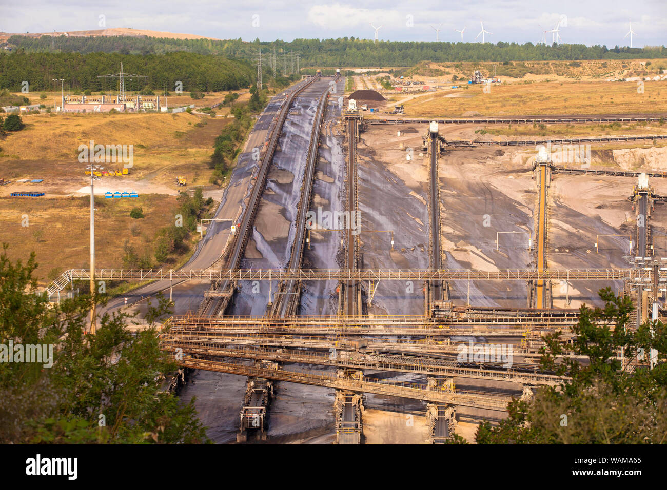 Inden mine de lignite à ciel ouvert près de Juelich, exploité par RWE Power AG, Rhénanie du Nord-Westphalie, Allemagne. Braunkohletagebau Inden bei Juelich, zu R Banque D'Images