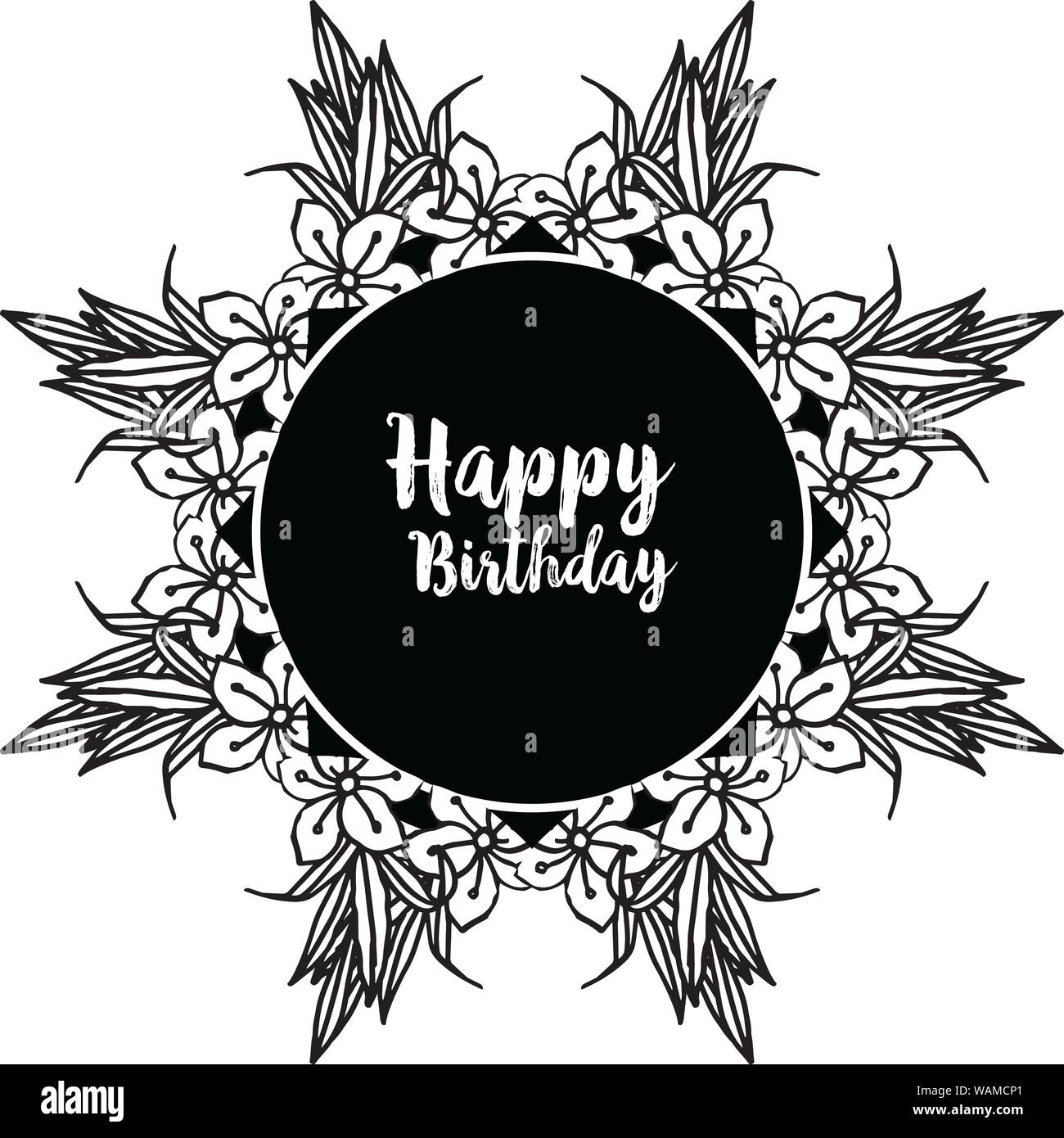 La Decoration Unique Avec De Belles Fleurs Et Feuilles Carte De Souhaits Joyeux Anniversaire Vector Illustration Image Vectorielle Stock Alamy La Decoration Unique Avec De Belles Fleurs Et Feuilles Carte De Souhaits Joyeux Anniversaire Vector Illustration Image Vectorielle Stock Alamy