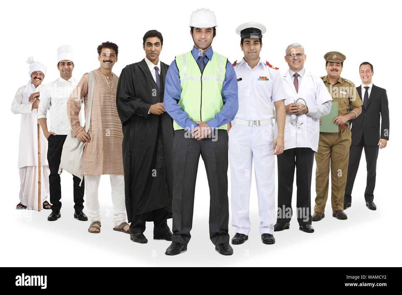 Groupe de professionnels ayant des professions différentes Banque D'Images