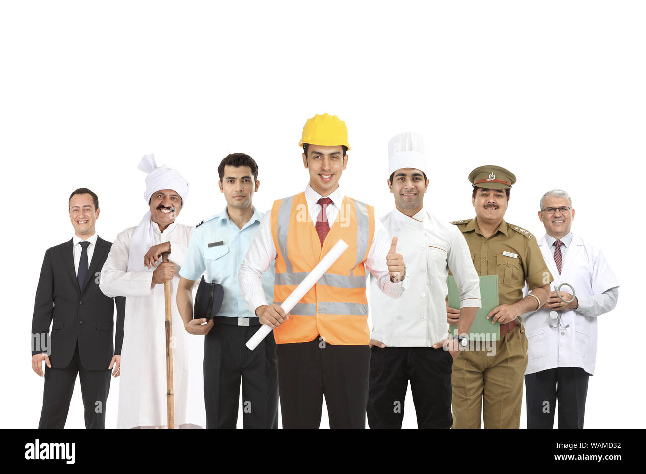 Groupe de professionnels ayant des professions différentes Banque D'Images