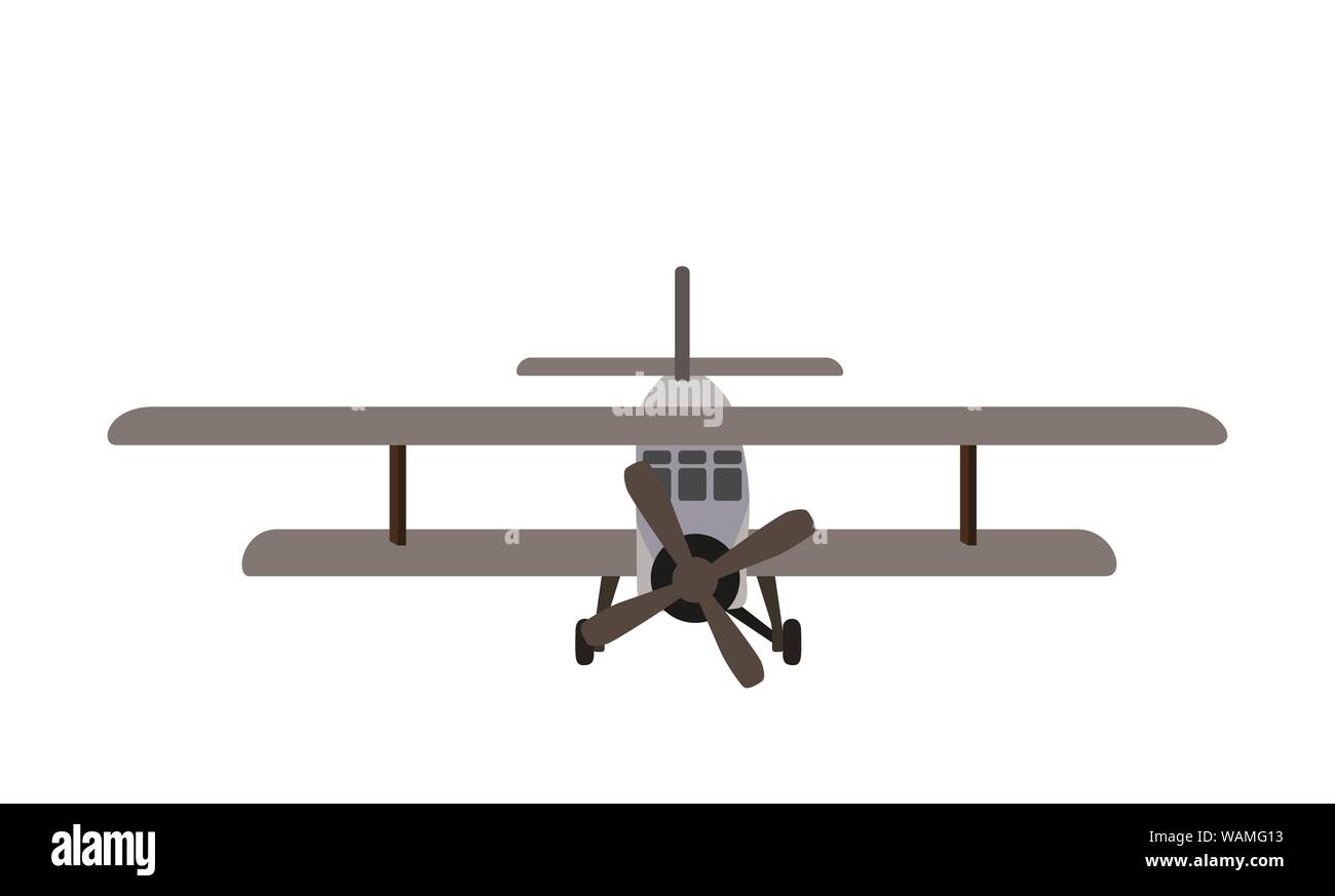 Modèle de couleur d'un vieil avion. Isolé sur fond blanc. Vector Illustration. EPS10 Illustration de Vecteur