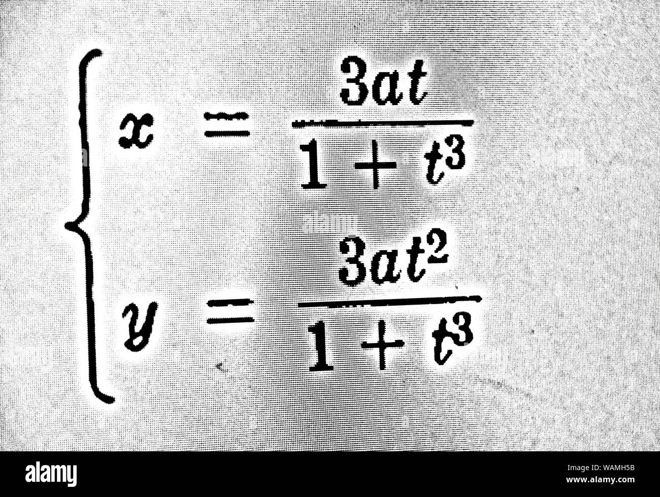 Grand nombre de formules mathématiques sur fond blanc HDR Banque D'Images