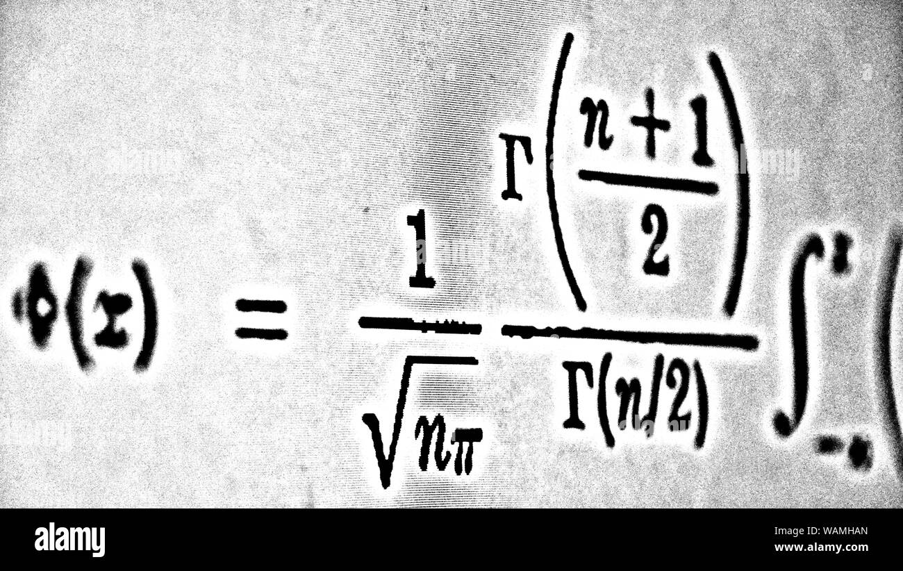 Grand nombre de formules mathématiques sur fond blanc HDR Banque D'Images