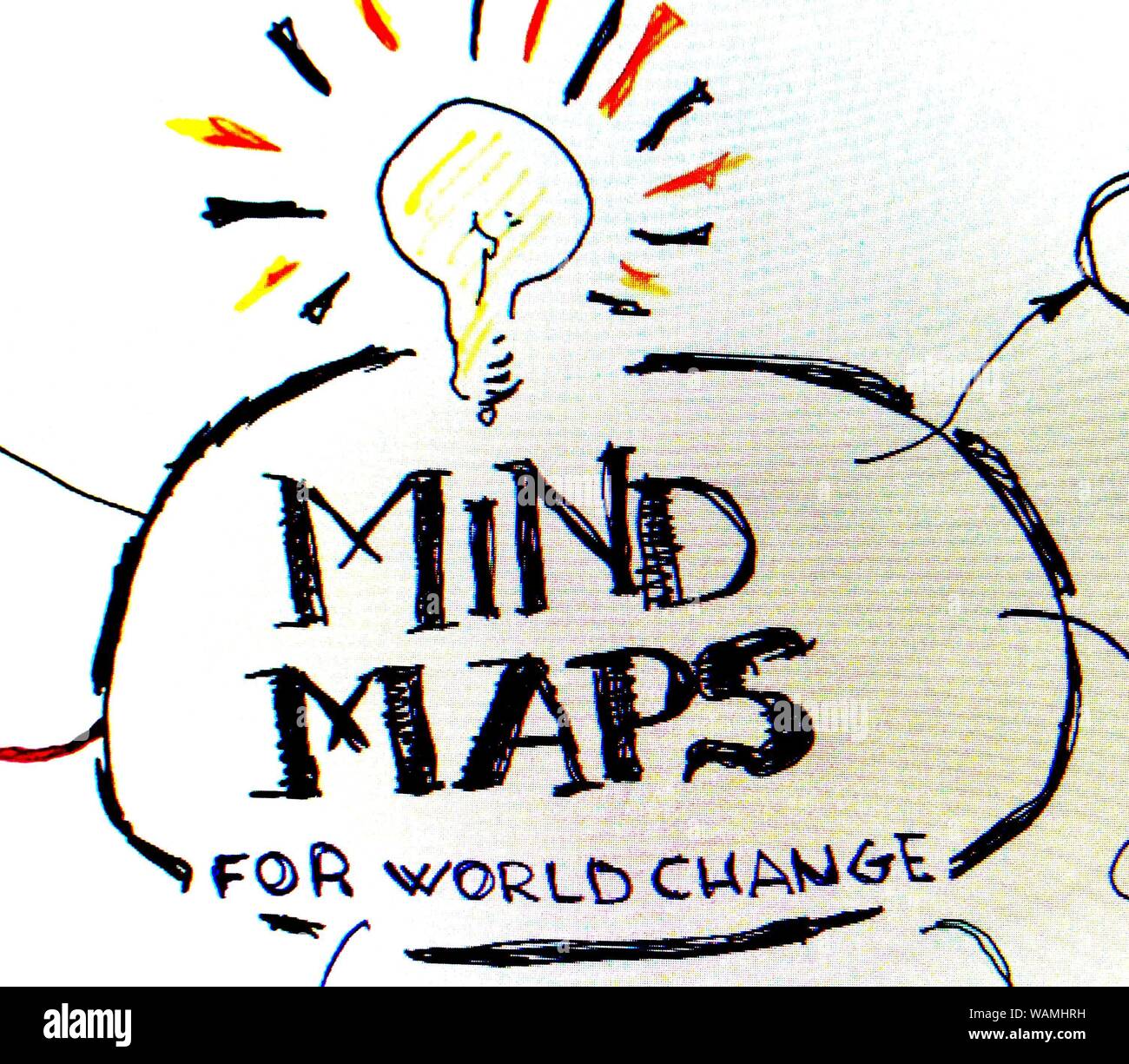 Le Mind Mapping planification des projets pour changer le monde Banque D'Images
