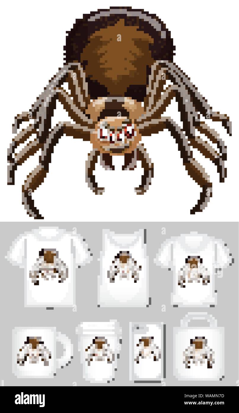 Des graphiques sur différents modèles d'araignée produit illustration Illustration de Vecteur