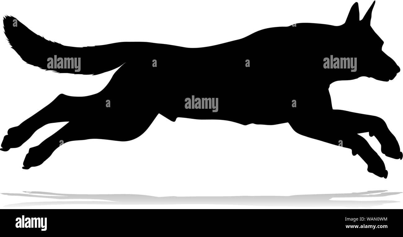 Silhouette chien Animal de compagnie Illustration de Vecteur