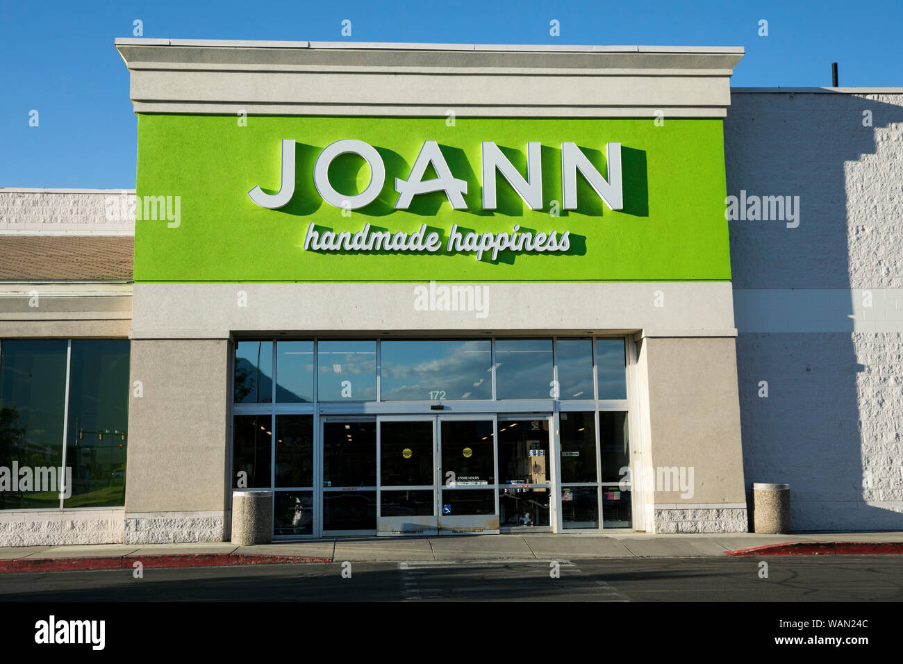 Un logo affiche à l'extérieur d'un Jo-Ann store à Orem, Utah le 29 juillet 2019. Banque D'Images