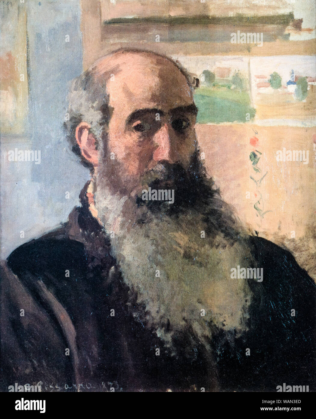 Camille Pissarro (1830-1903), Autoportrait, peinture, 1873 Banque D'Images