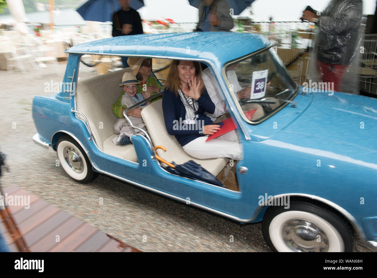 Austin 7 850 Voiture Plage vu à l'aire publique d'Eleganza villa d'Este 2019 Banque D'Images