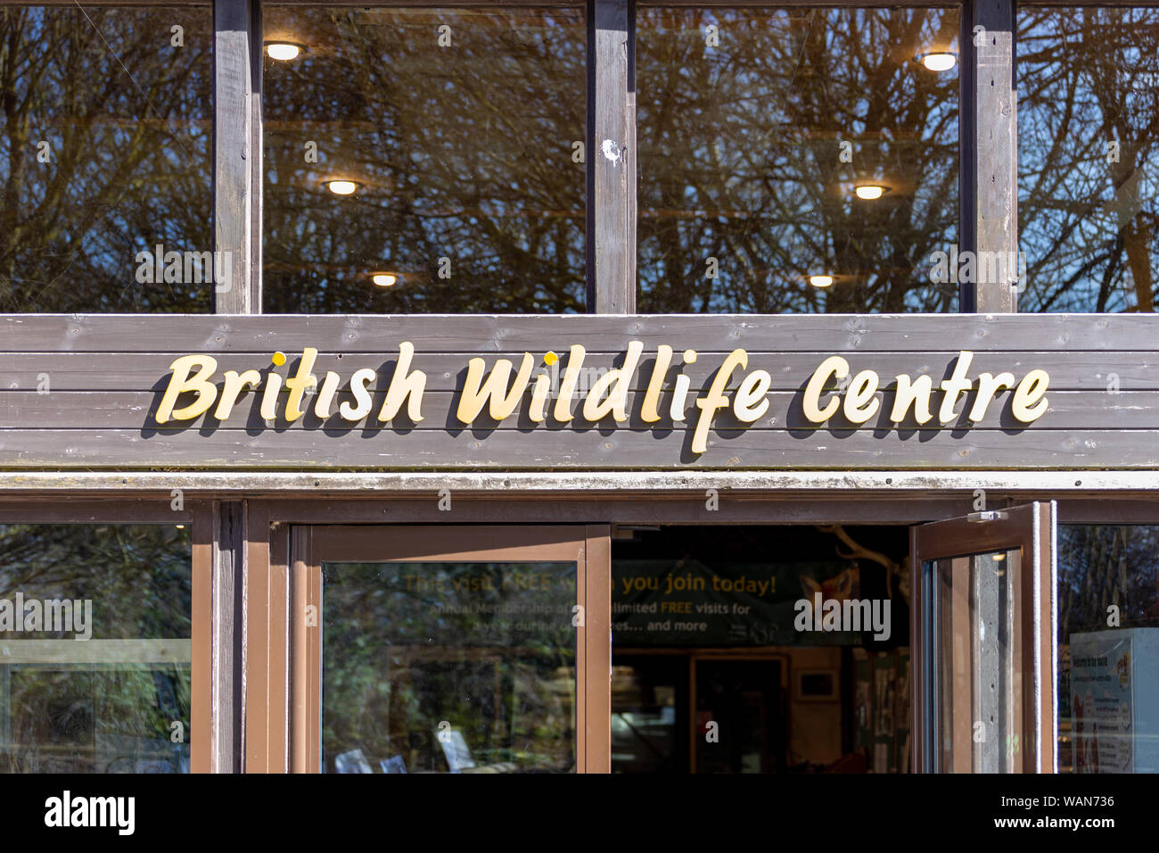 L'extérieur de la British Wildlife Centre à Lingfield, Surrey, UK Banque D'Images