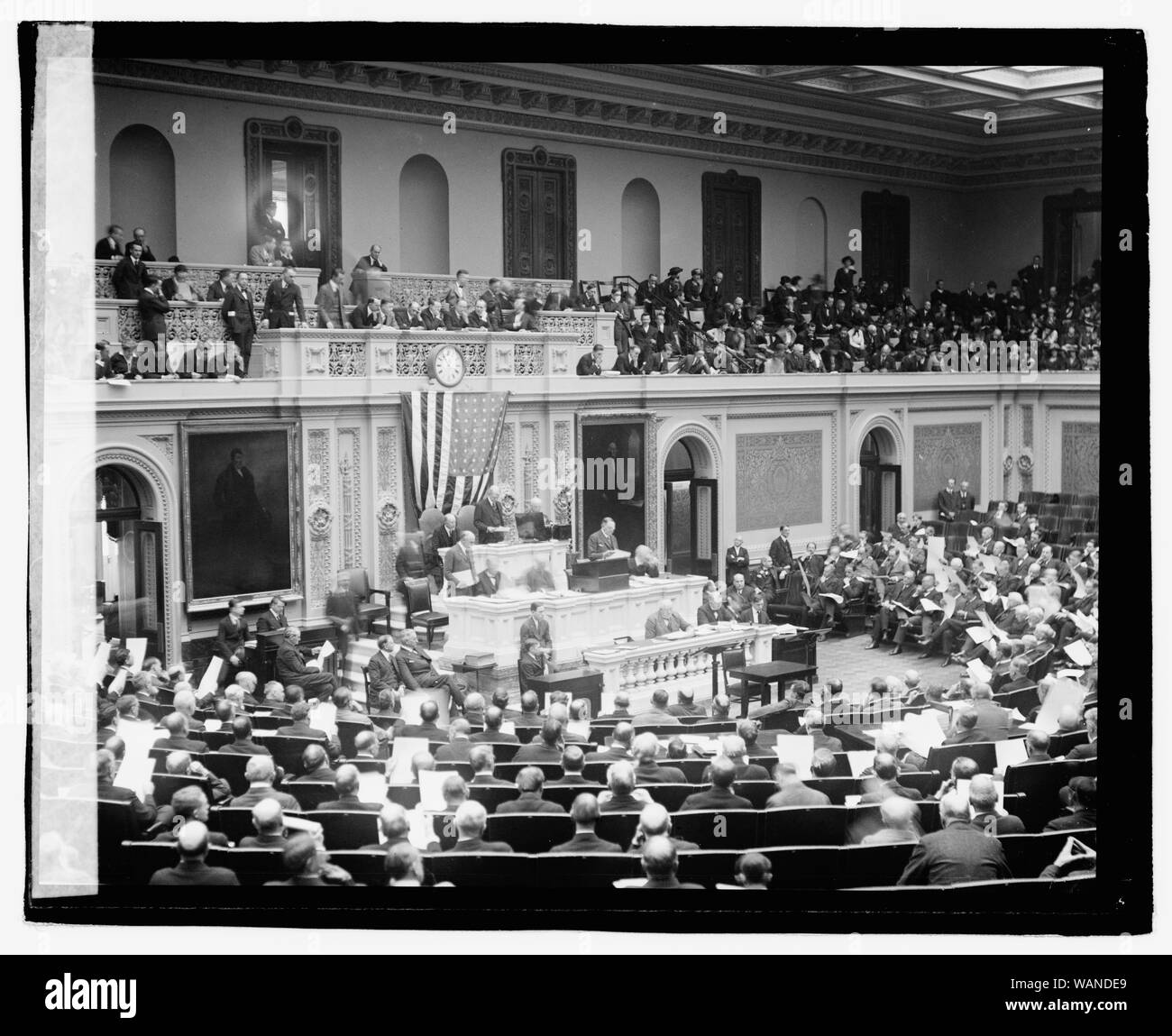 Compter les voix electorial, 1921 2/9/21 Banque D'Images