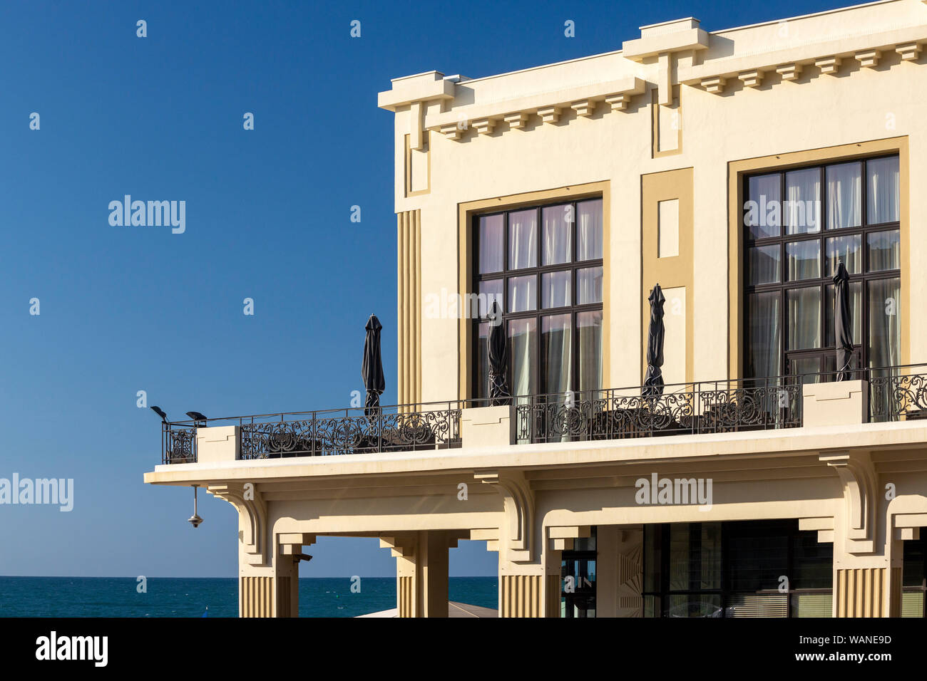 Le Casino Municipal de Biarritz (Pyrénées Atlantiques - Aquitaine - France). Cet espace accueille le Sommet du G7 2019 du 24 au 26 août. Banque D'Images