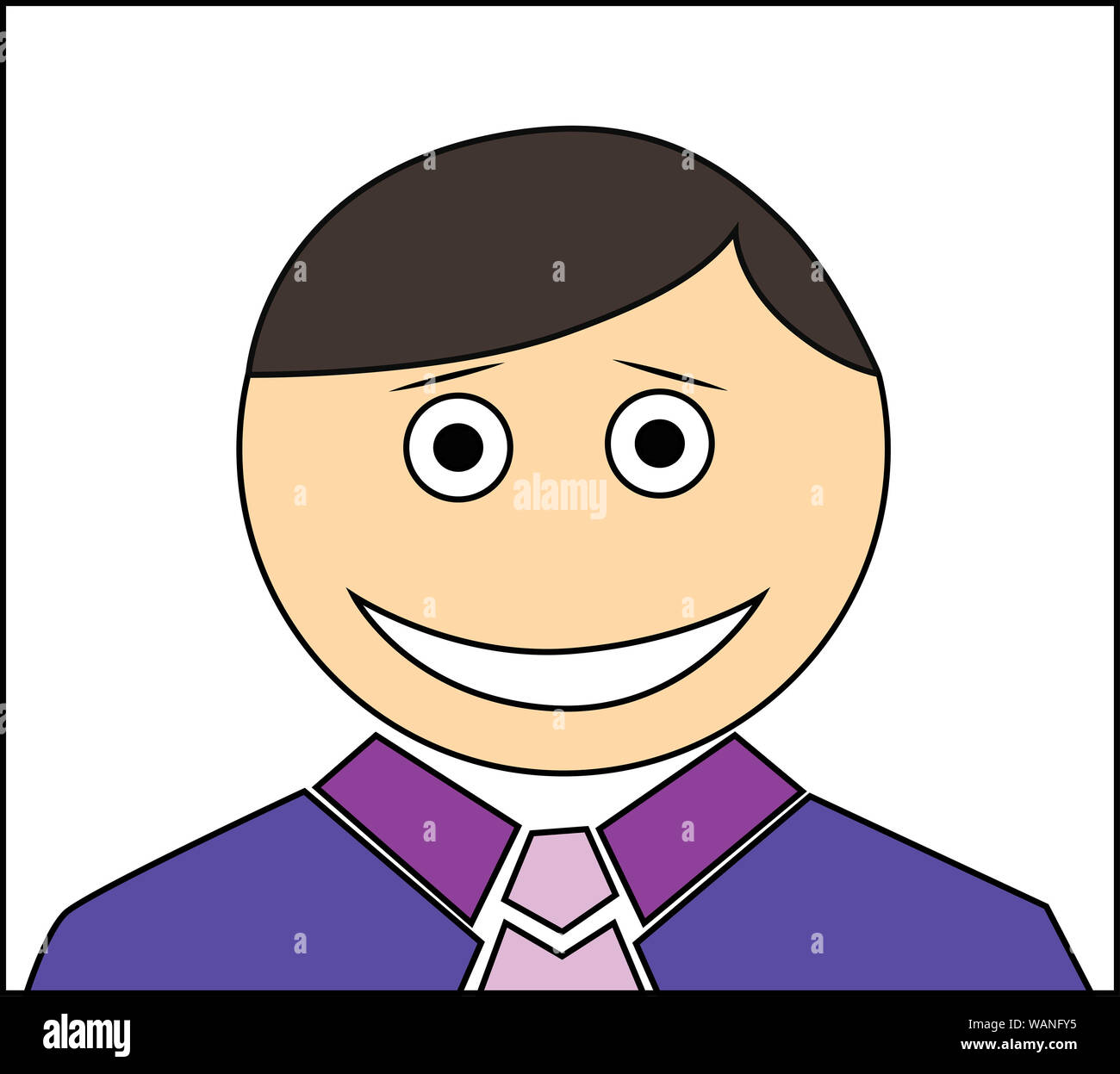 Illustration d'un homme d'affaires souriant Banque D'Images
