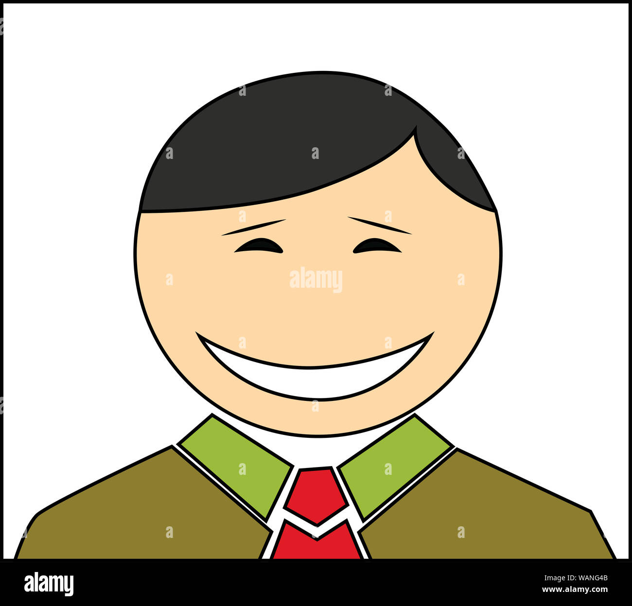 Illustration d'un homme d'affaires souriant Banque D'Images