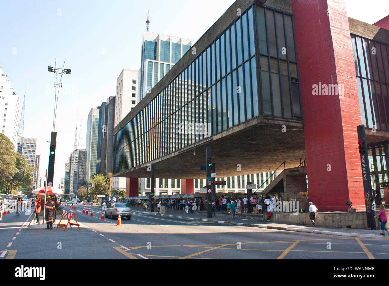 Musée d'Art de São Paulo, MASP, l'Avenida Paulista, Sao Paulo, Brésil Banque D'Images