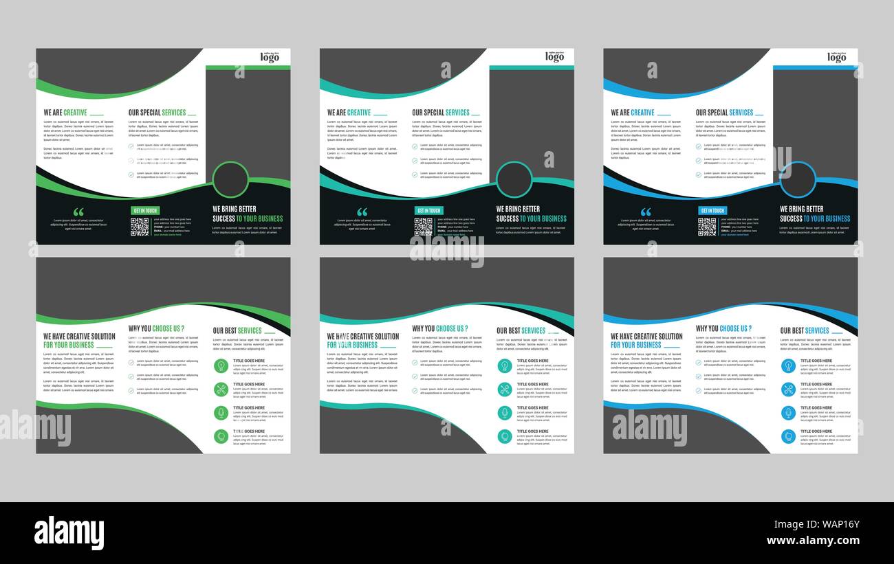 Brochure modèle pour tout type d'utilisation professionnelle Illustration de Vecteur