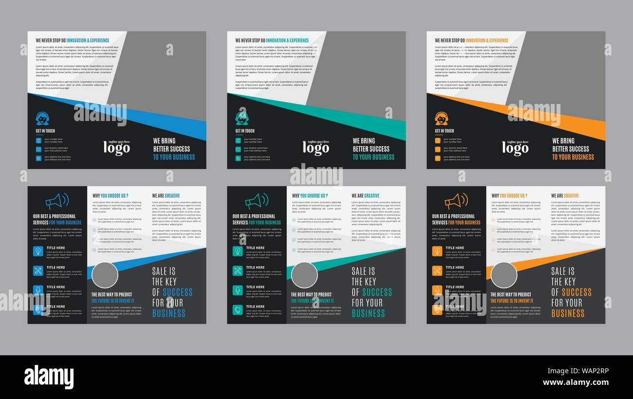 Brochure modèle pour tout type d'utilisation professionnelle Illustration de Vecteur