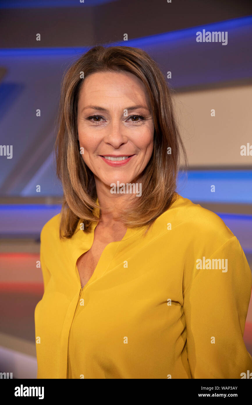 Anja Reschke dans der ARD-émission-aischberger «.die woche' im WDR Studio B 3. Köln, 21.08.2019 Banque D'Images