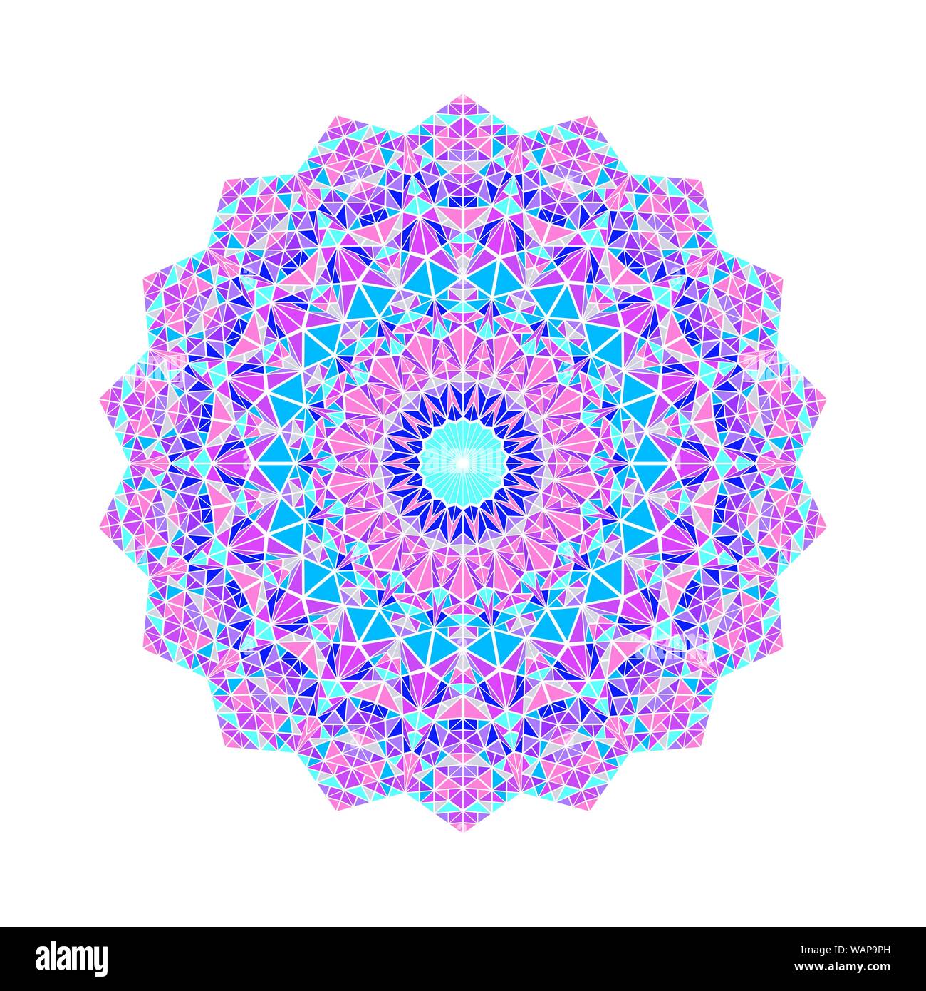 Résumé coloré géométrique triangle mosaïque mandala - ornement ornement polygonale des triangles d'illustration vectorielle Illustration de Vecteur