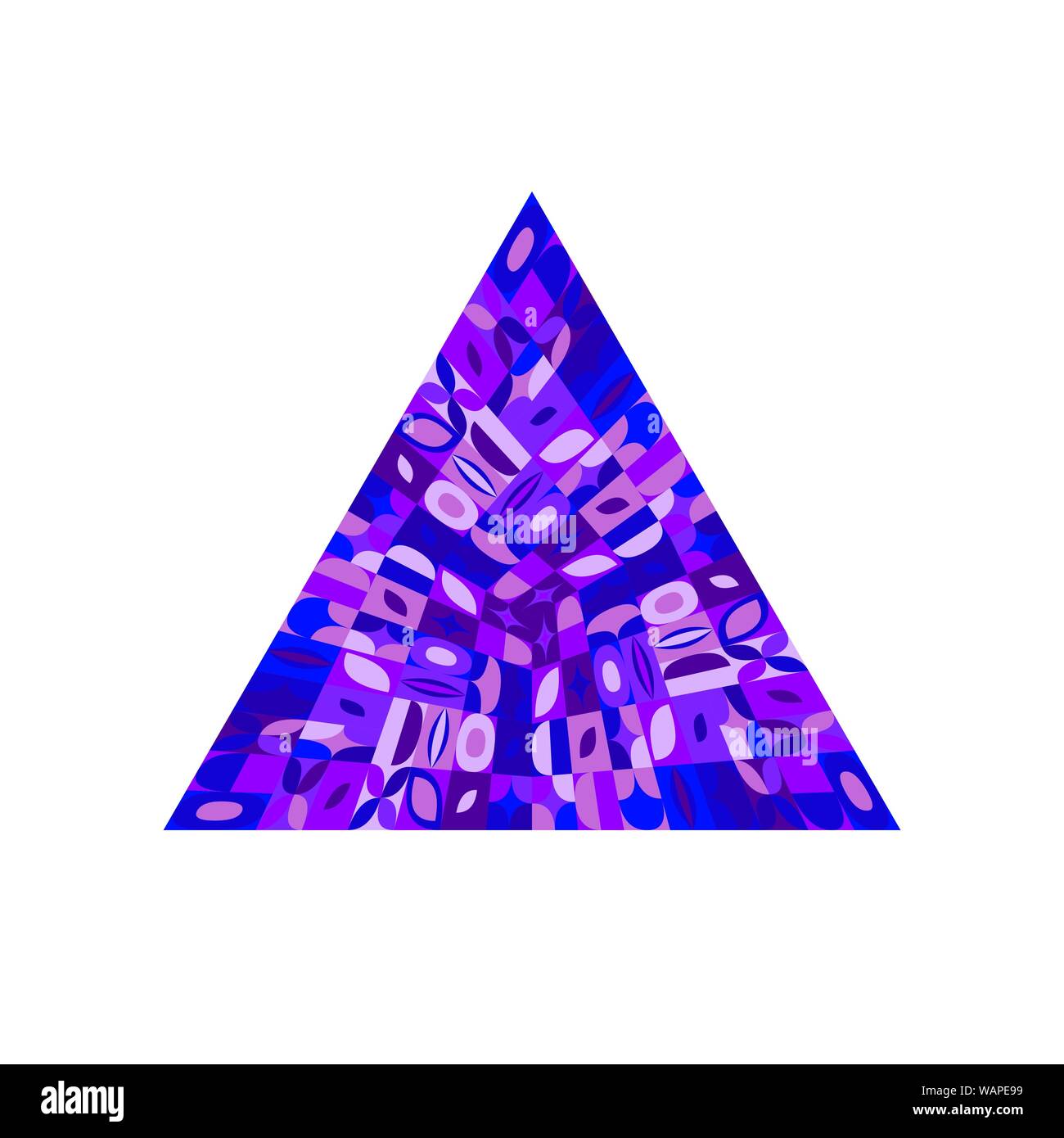 Mosaïque colorée - polygone triangle isolé ornement abstrait géométrique élément du vecteur Illustration de Vecteur