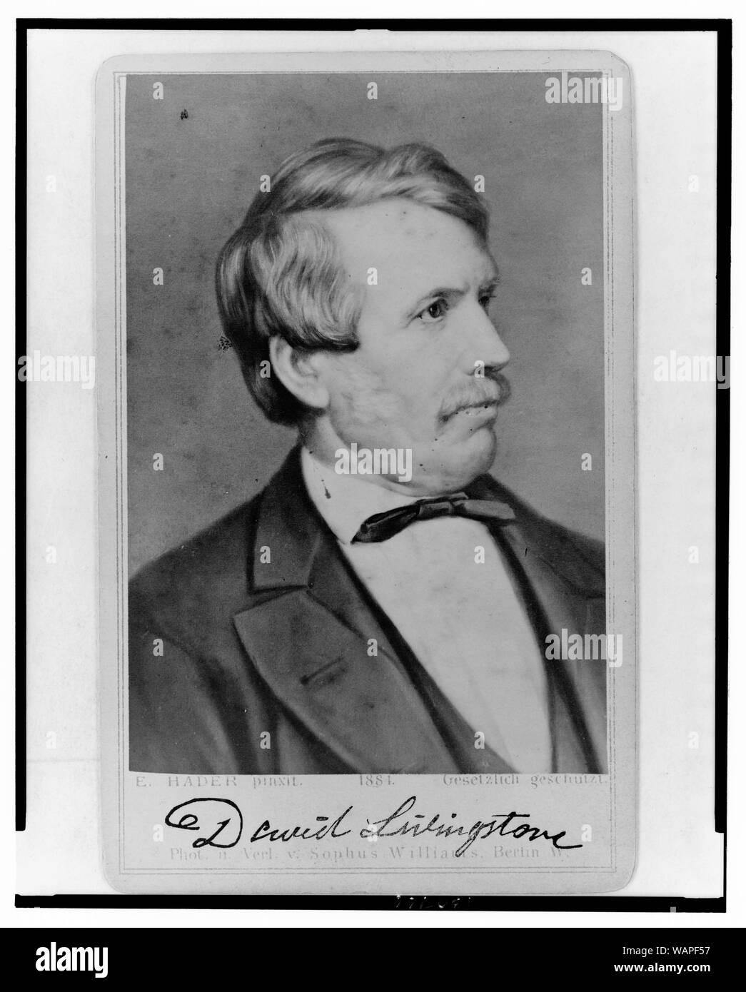 David Livingstone / E. Hader, pixnit ; phot. u. verl. c. Sophus William, Berlin W. Banque D'Images