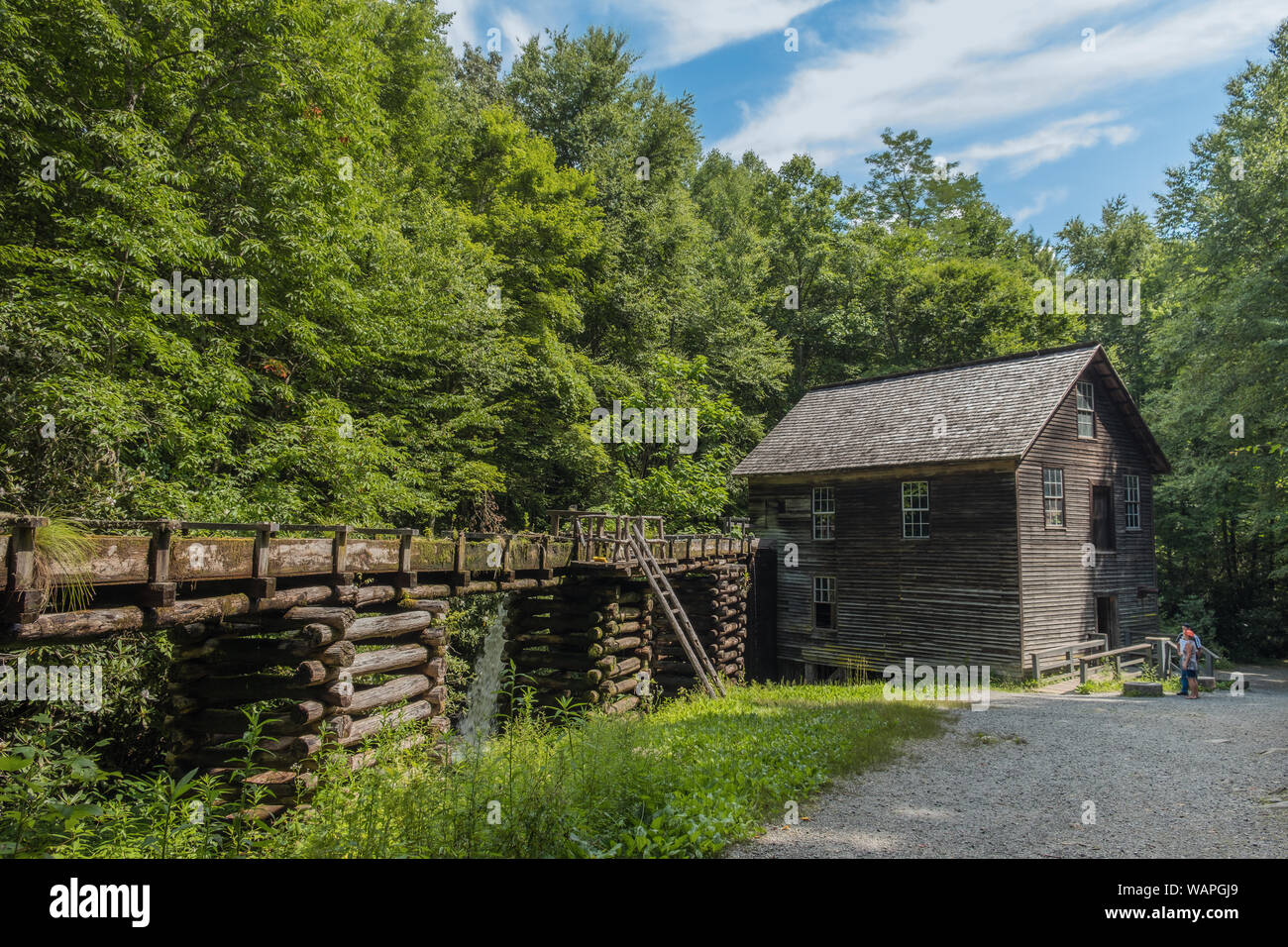 Mingus Mill historique dans le Great Smoky Mountains National Park, North Carolina, USA - 30 juin 2018 : Le vieux Mingus Mill de Nation Great Smokey Mountains Banque D'Images