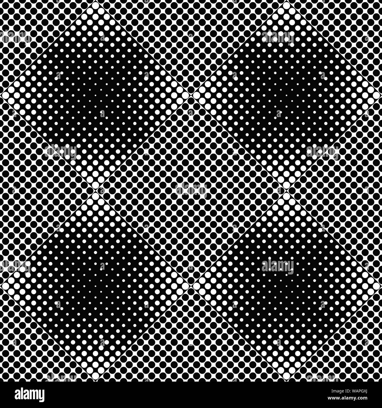 Cercle continu géométrique motif de fond - résumé graphique vectoriel monochrome Illustration de Vecteur