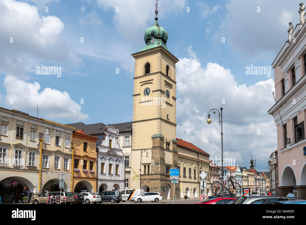 Marché à Litomysl, République Tchèque Banque D'Images