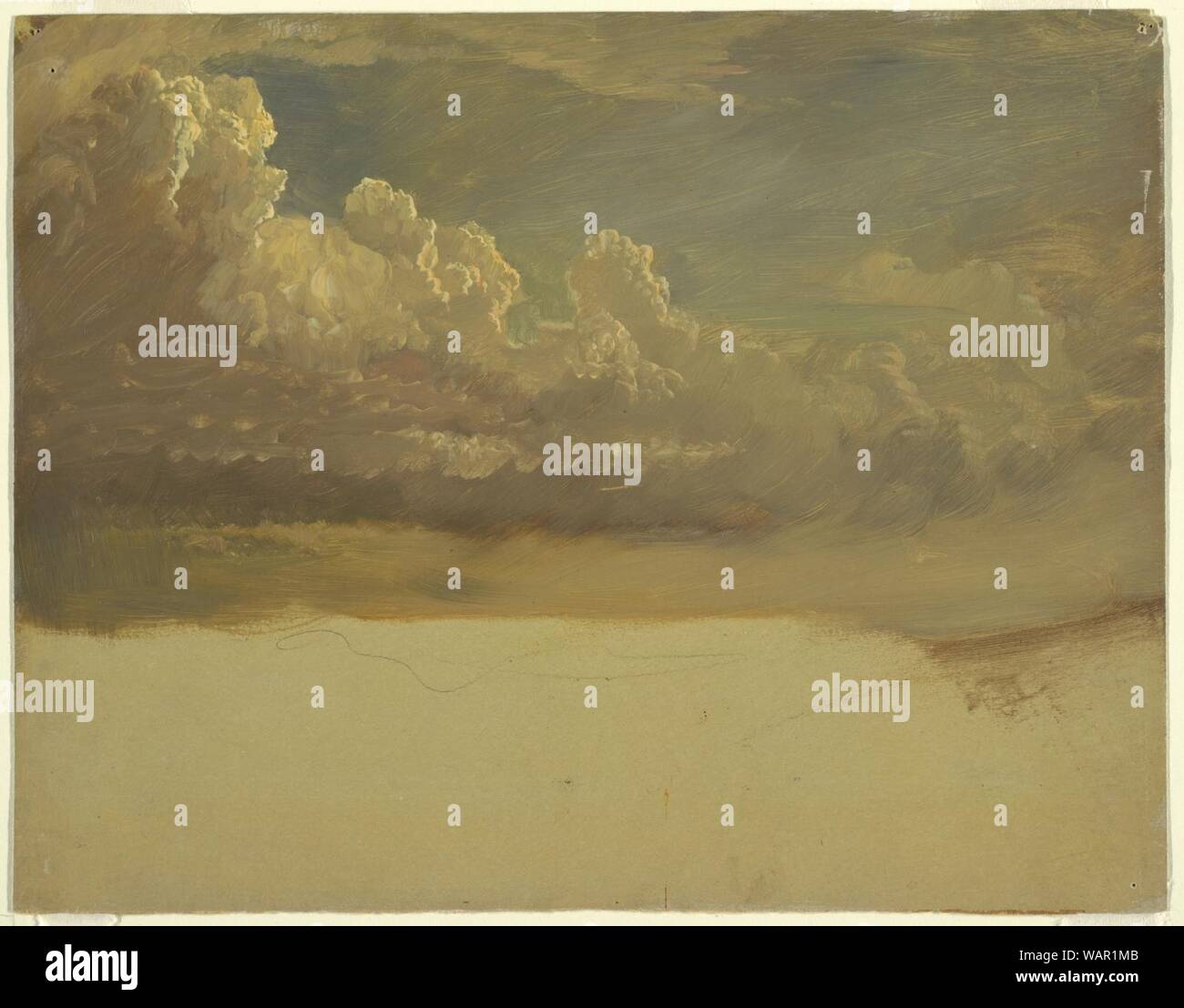 Le dessin, l'étude de nuage, Mars 1871 Banque D'Images