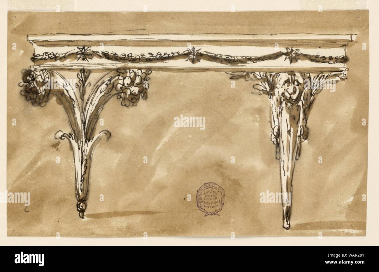 Dessin, Table Console, ca. 1790 Banque D'Images