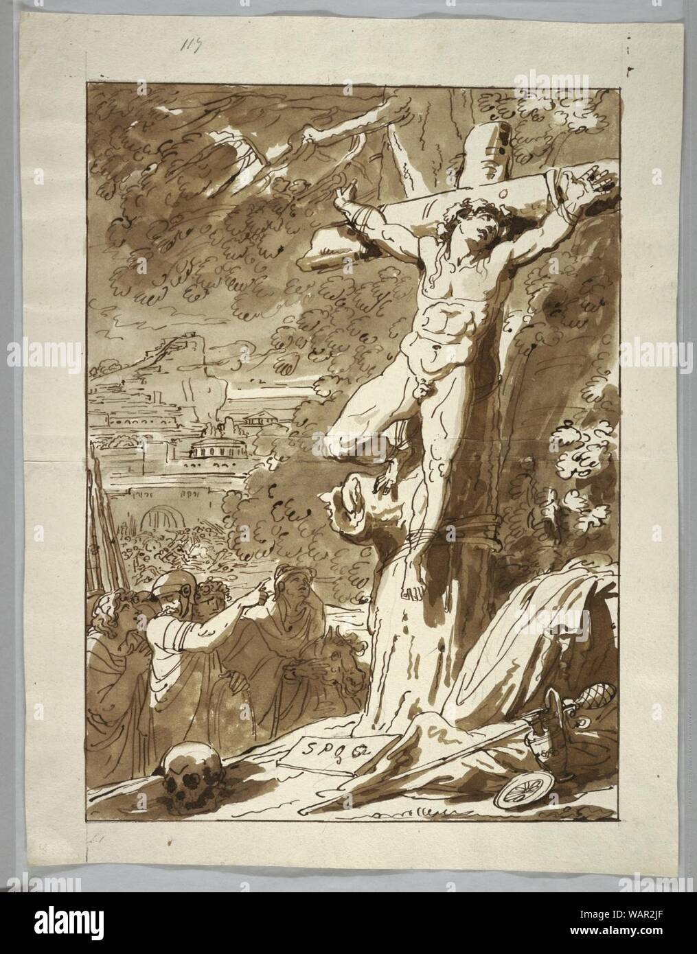 Dessin, Crucifixion, 1815-1825 Banque D'Images